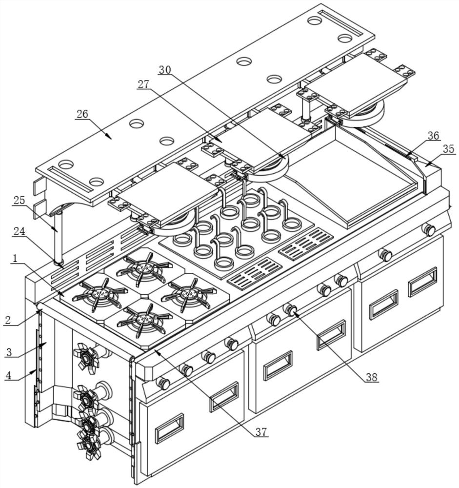 Vertical safe western kitchen combined furnace with stable exhaust effect