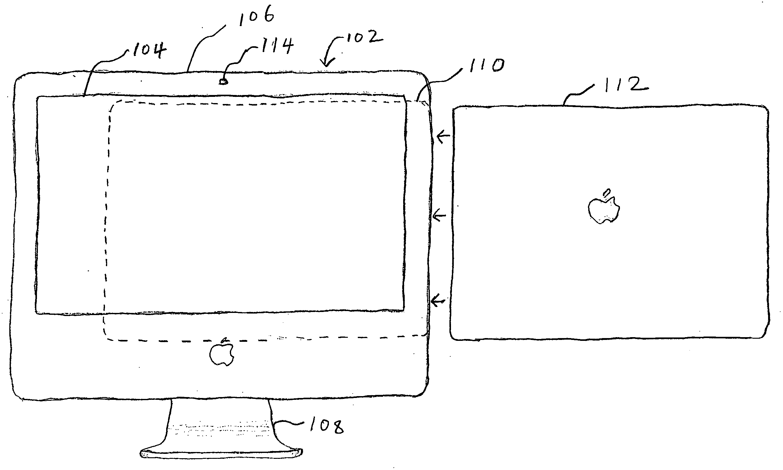Integrated monitor and docking station