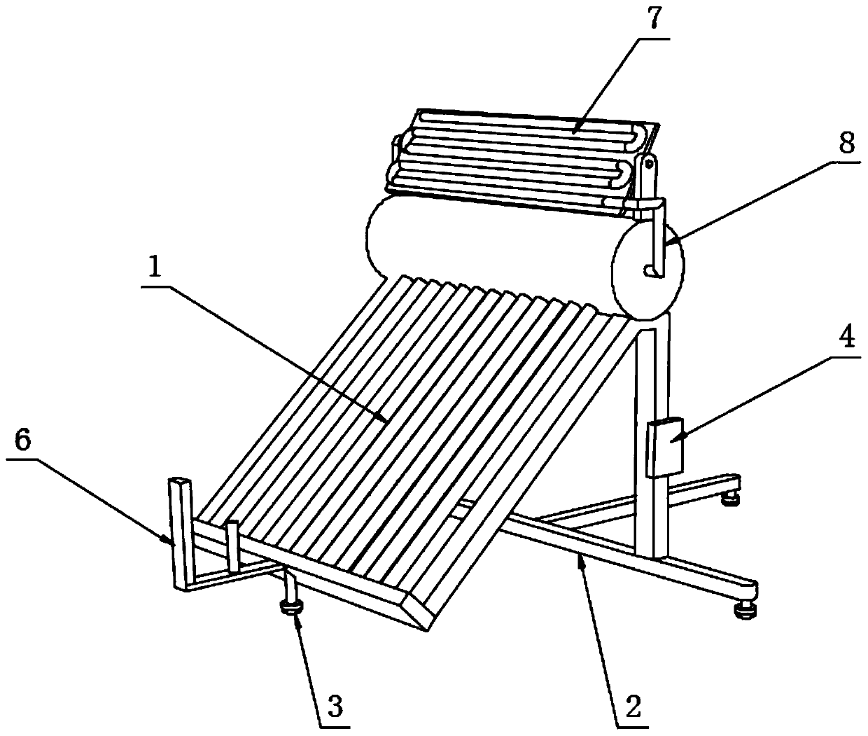 Solar water heater with rotating effect