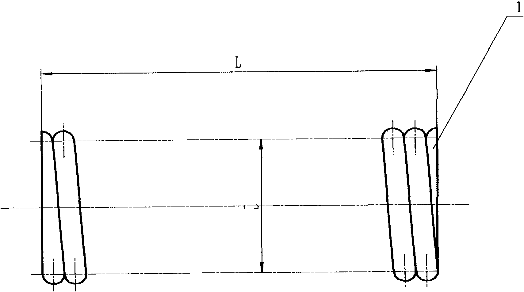 Method for manufacturing two-way threaded-insert type tension spring