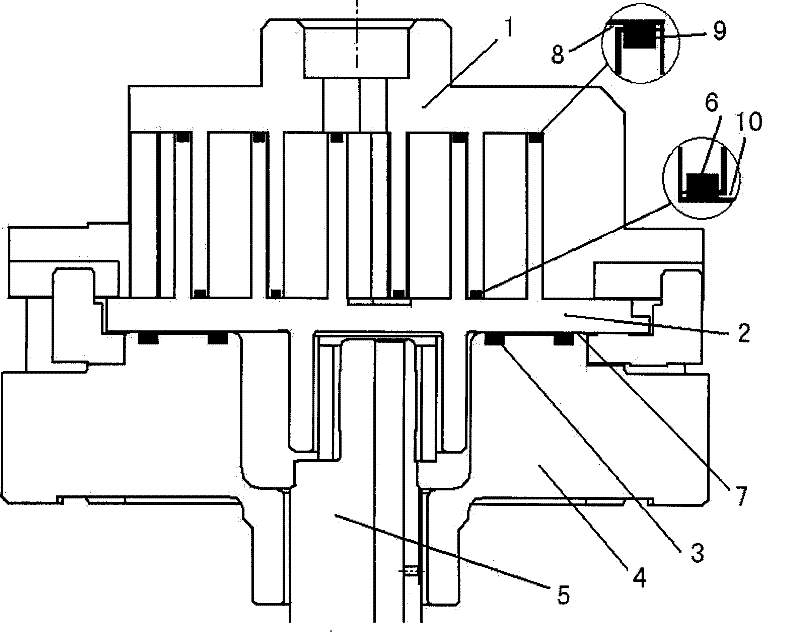 Axial double-floating structure of scroll compressor