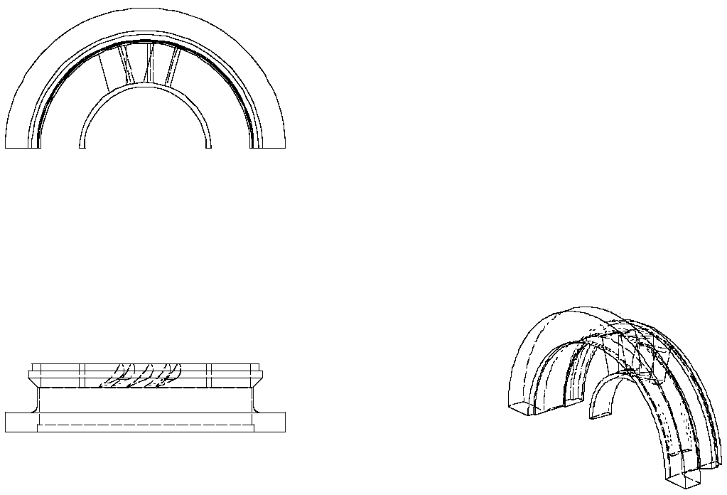 Track planning method for achieving five-axis electrosparking on enclosed impeller