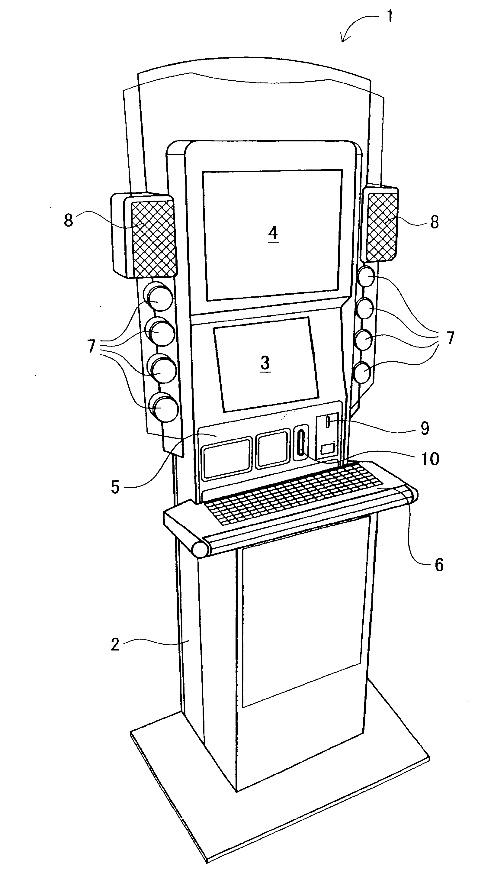 Typing-game machine and database system