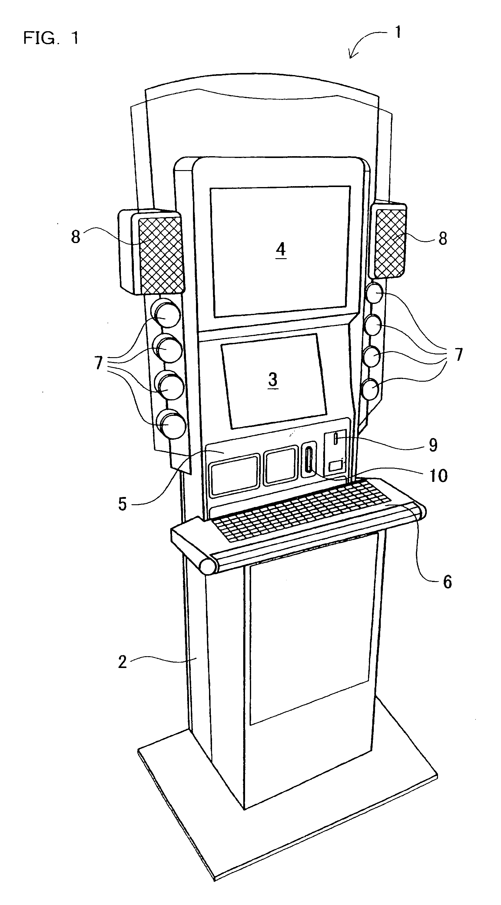 Typing-game machine and database system