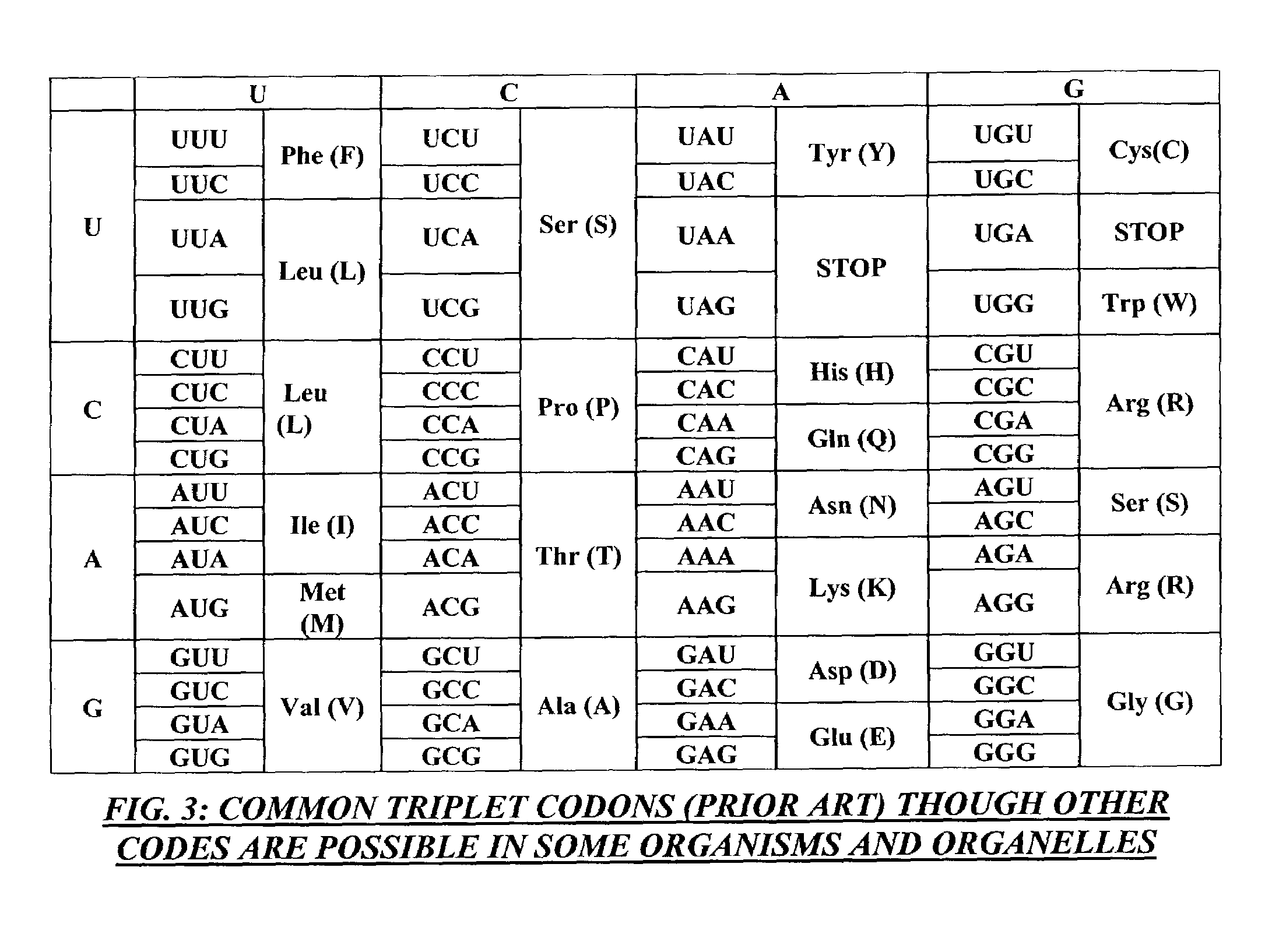 Method and apparatus for codon determining