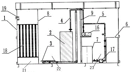 A membrane biological wastewater treatment device