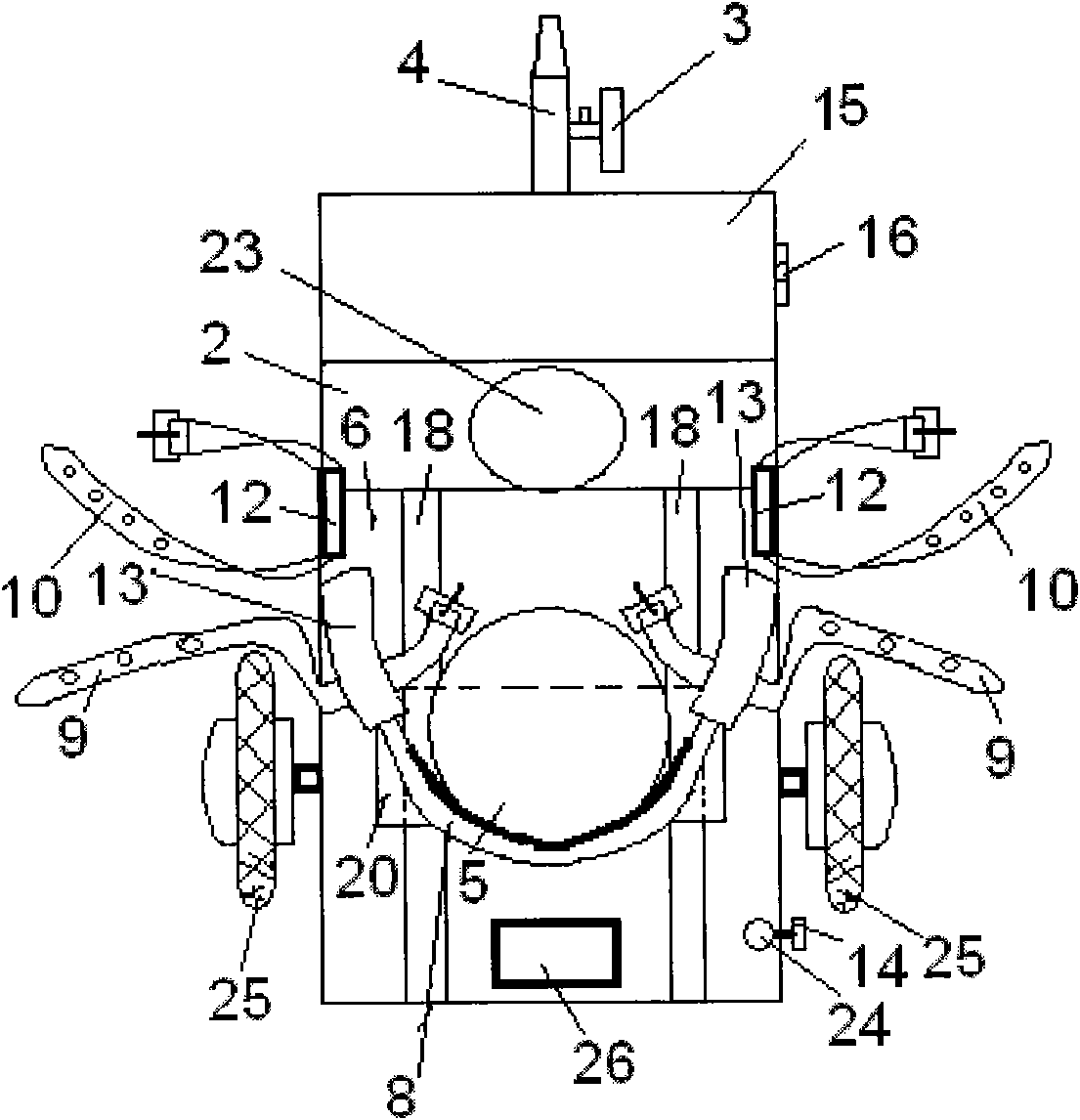 Multifunctional electric trolley for mental patient