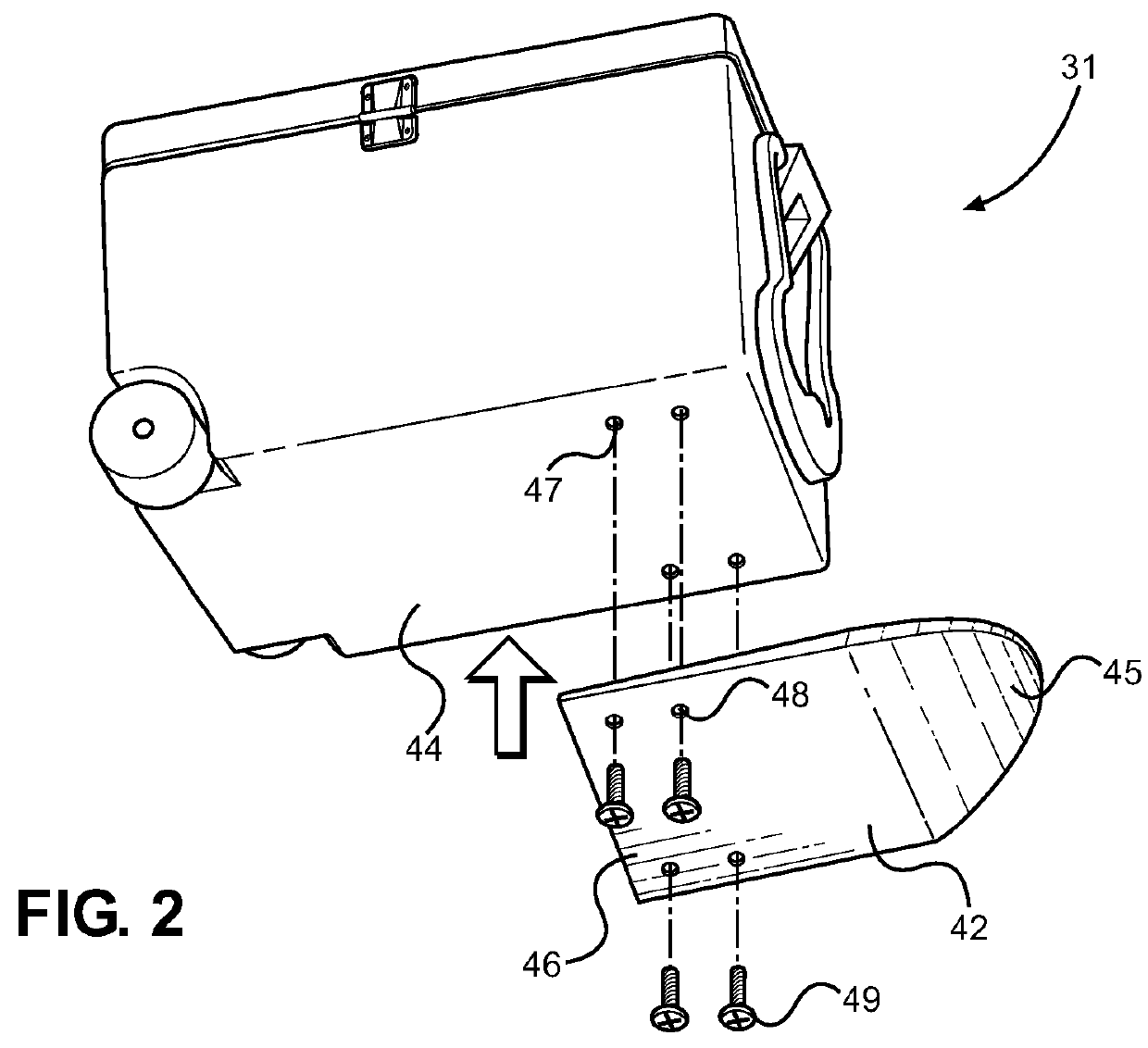 Mobile cooler with sled or ski attachment