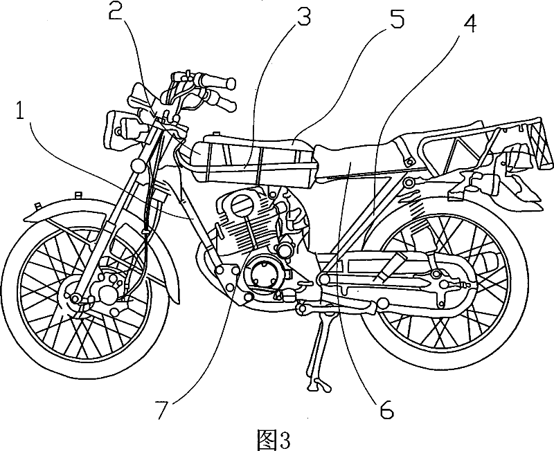 Riding type two-wheel motorcar with mixed powers