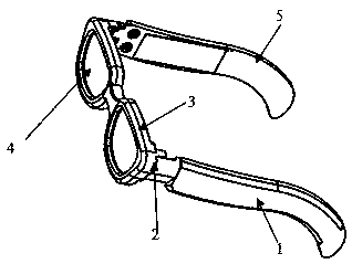 Glasses frame with solar cell and GPS positioner