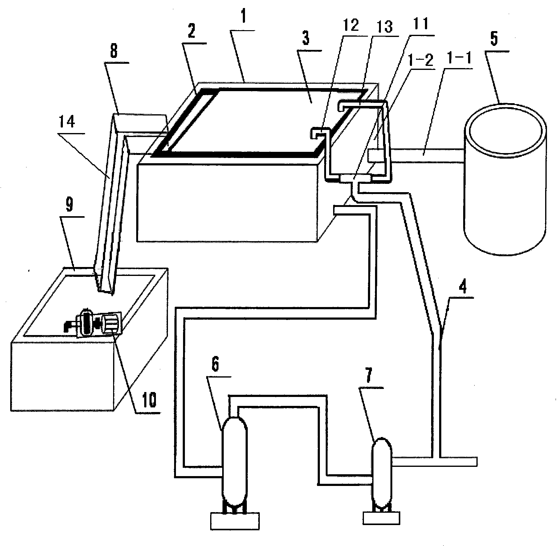 Closed flotation system with dross blowing device