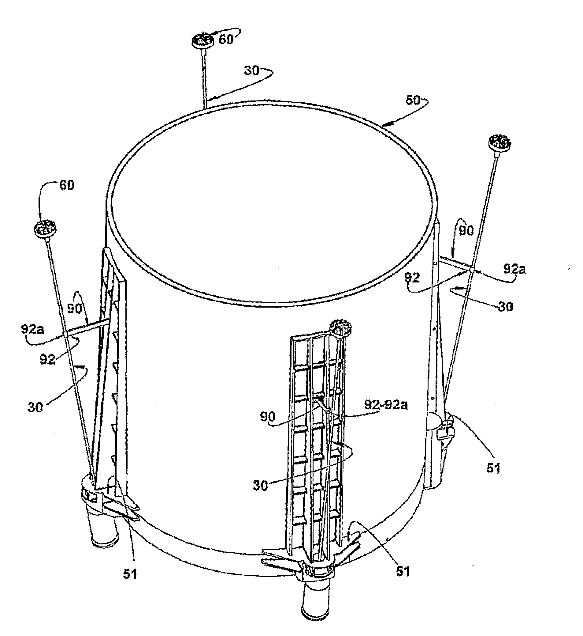 Suspension arrangement for clothes washing machine