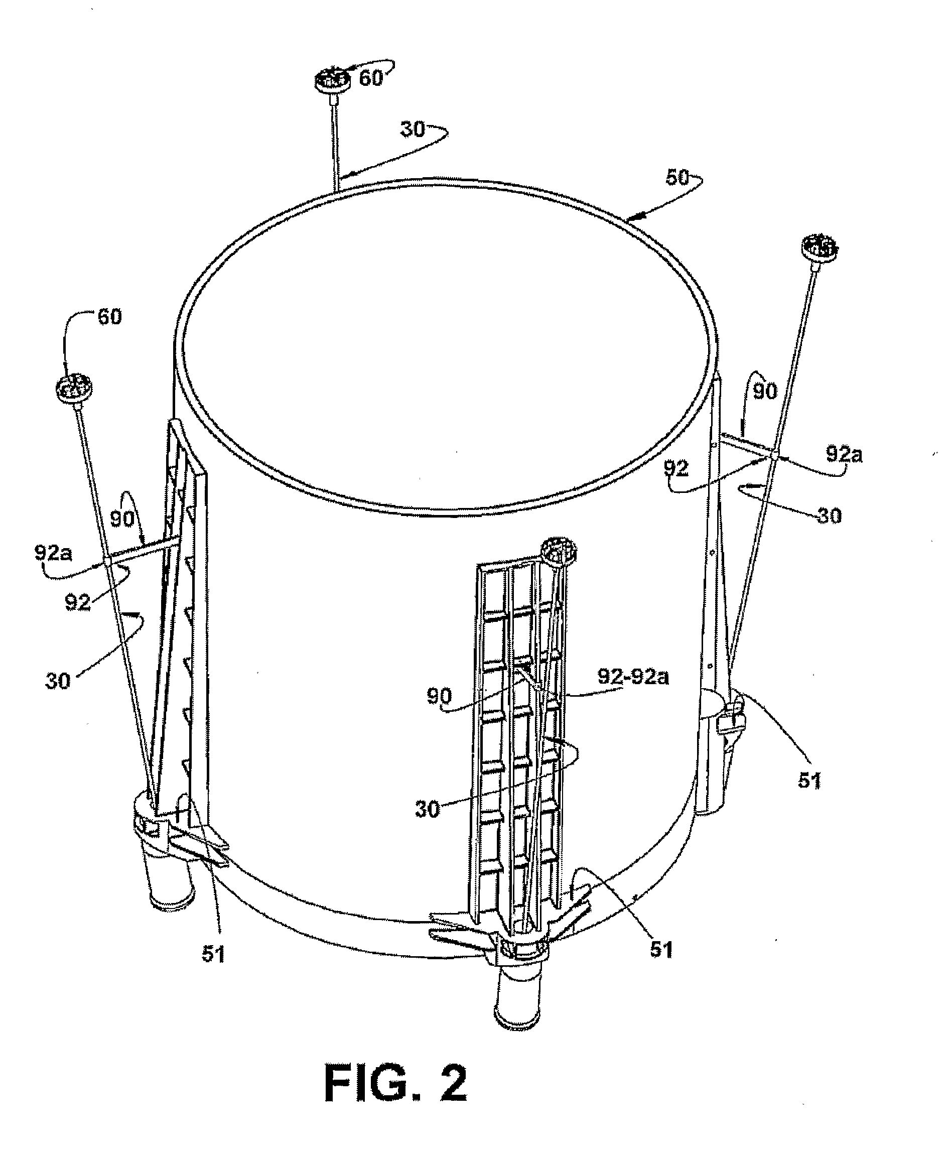 Suspension arrangement for clothes washing machine