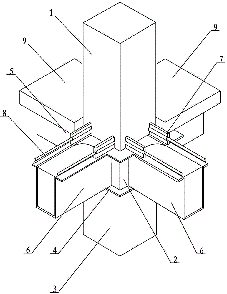 Joint assembly of u-shaped steel-concrete composite beam and rectangular steel tube concrete column