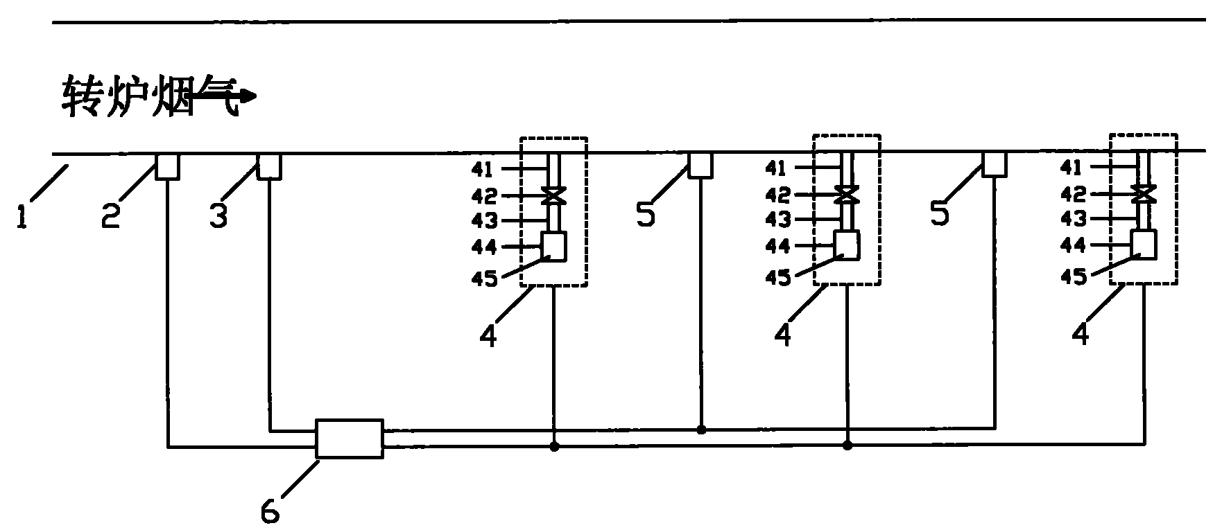 Explosion suppression system and method applied to steel converter gas recovery