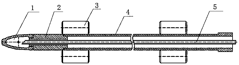 A seamless steel pipe piercing machine ejector