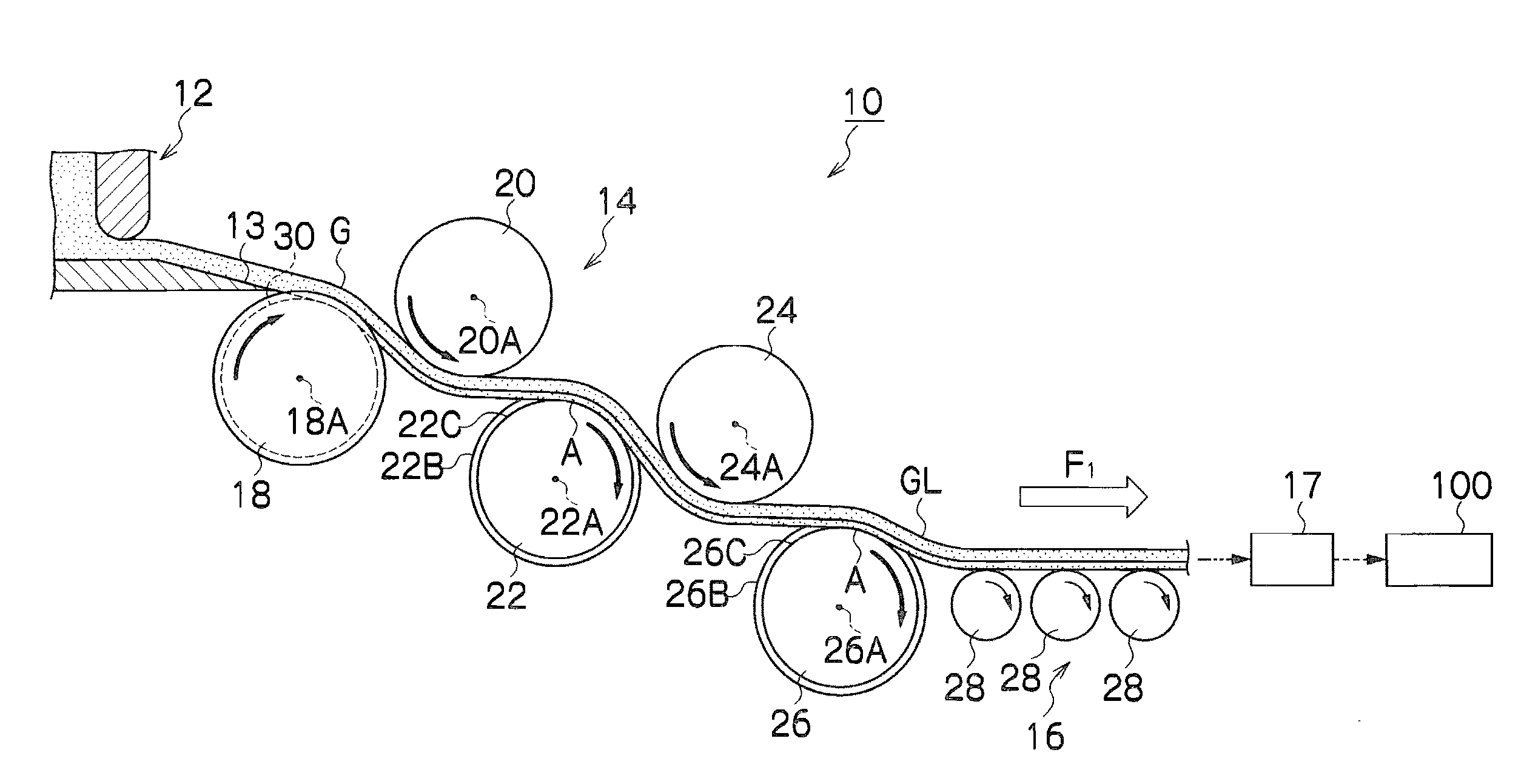 Plate glass manufacturing device and plate glass manufacturing method