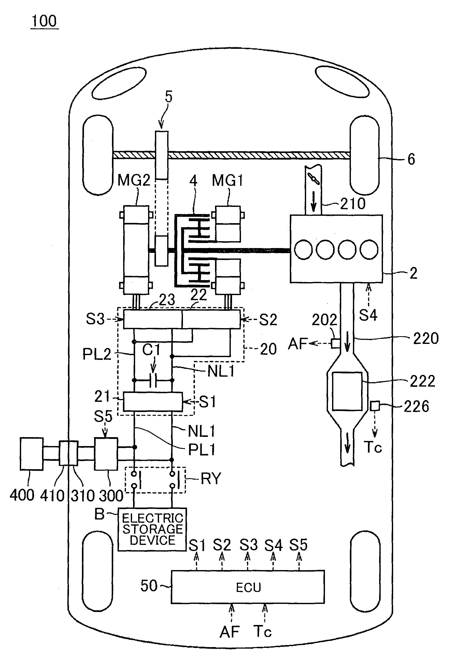 Hybrid vehicle, control method for hybrid vehicle, and controller for hybrid vehicle