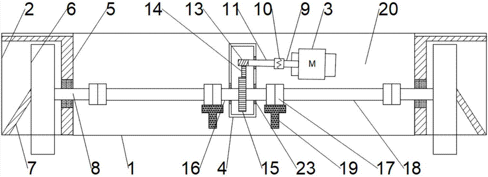 Bridge frame walking driving mechanism of bridge crane