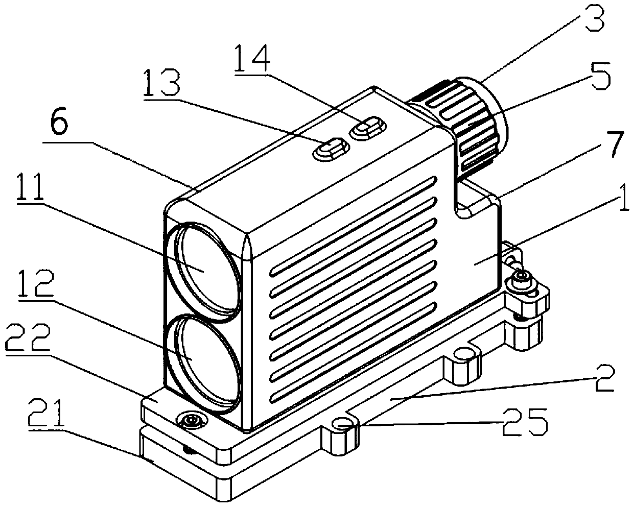 Laser target spot calibration device of laser obstacle clearing system