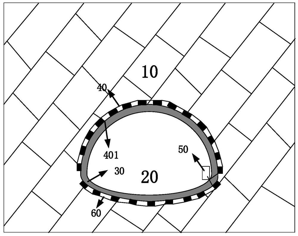 Strip type surrounding rock pressure monitoring device, monitoring method and mounting method