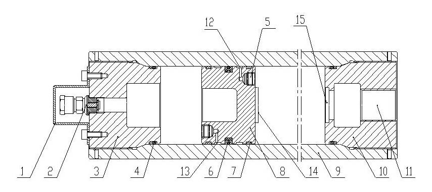 High-pressure piston type accumulator