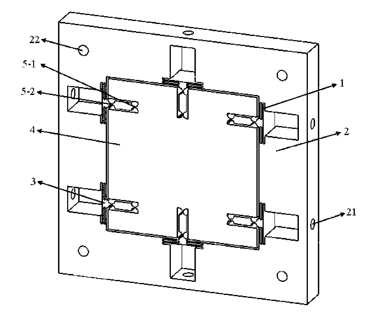 Three-degree of freedom flexible precision positioning workbench