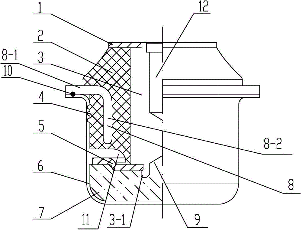 Silicon oil integrated shock absorber for vehicle cab