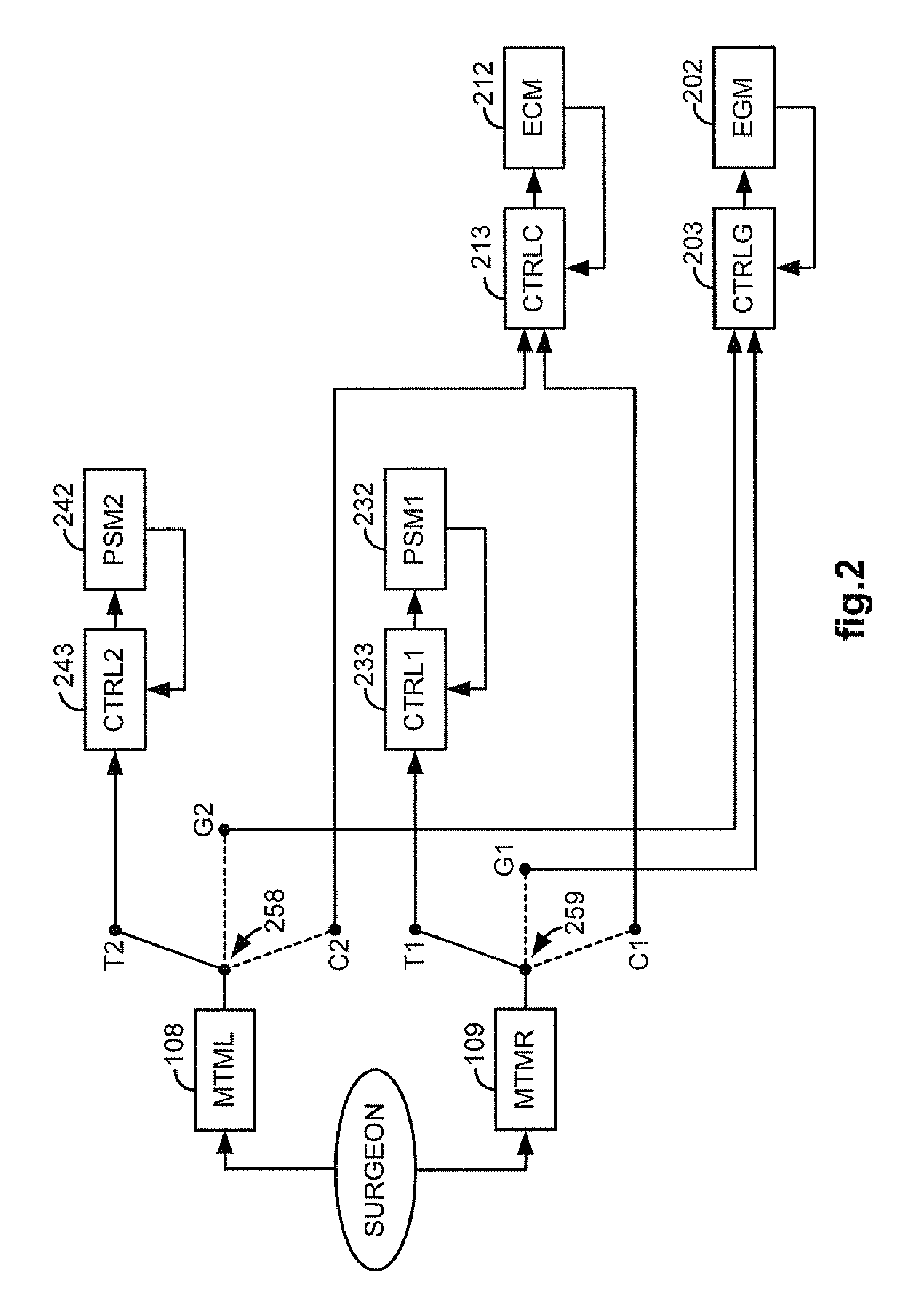 Medical robotic system providing an auxiliary view of articulatable instruments extending out of a distal end of an entry guide