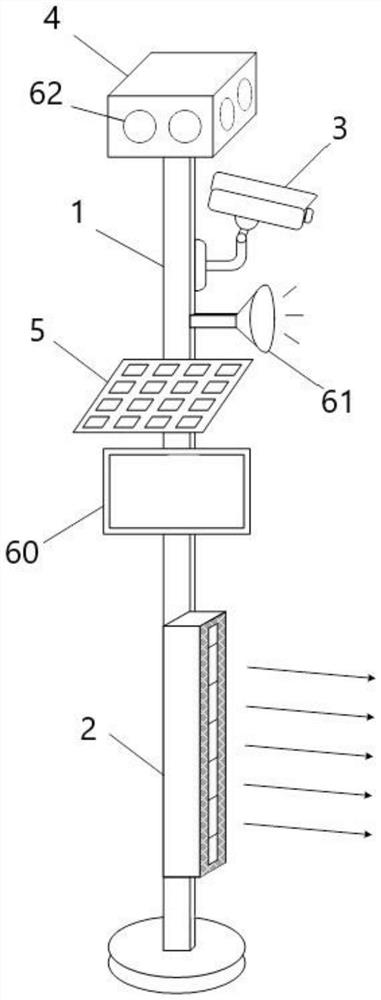 Alarm system and method for water area of high-voltage line protection area