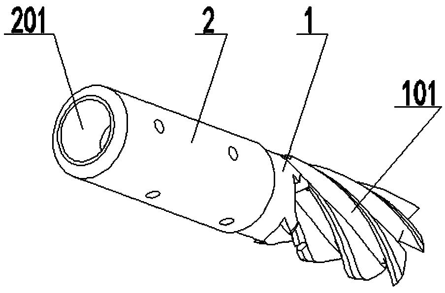 Self-cooling vertical stone machining tool and manufacturing method thereof