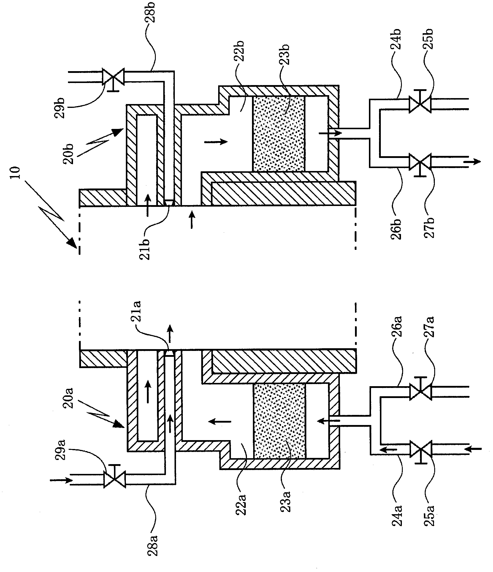 Combustion control method of regenerative-combustion heat treatment furnace