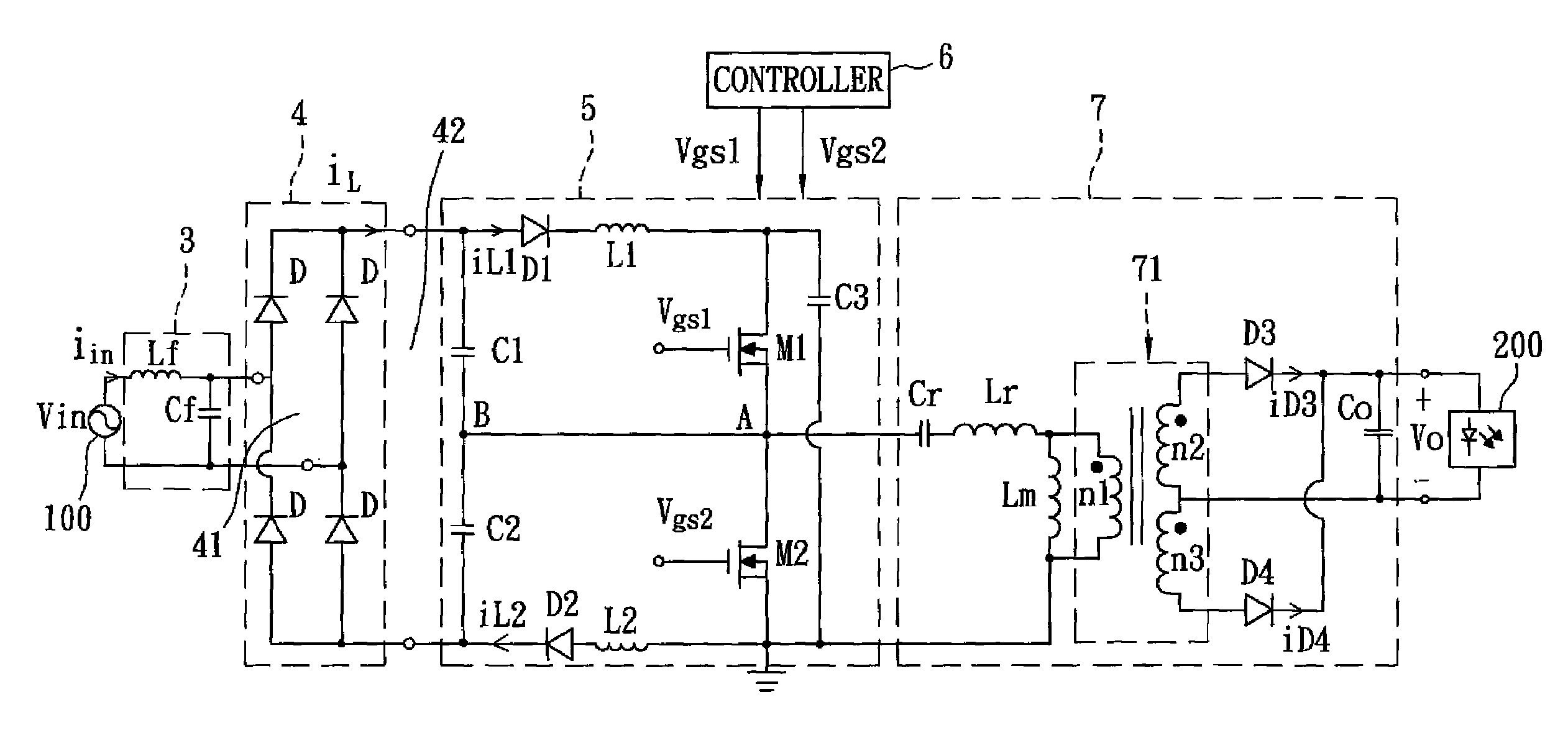 AC-to-DC power converting device