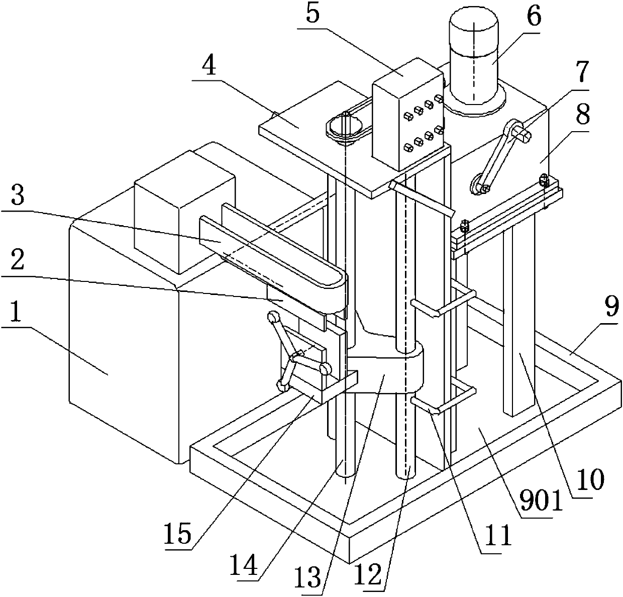 High-frequency quenching and automatic cooling integrated machine