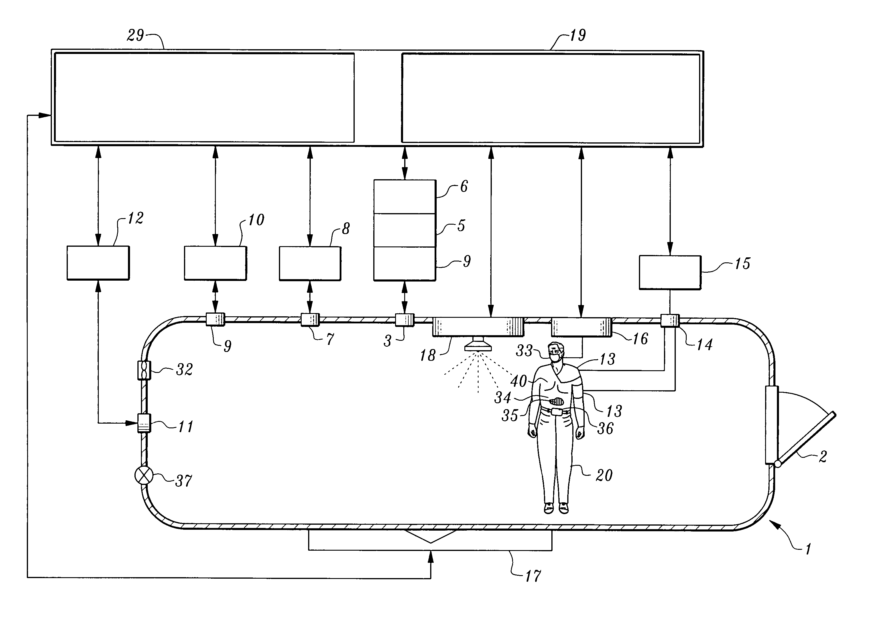 Apparatus and method for increasing, monitoring, measuring, and controlling perspiratory water and solid loss at reduced ambient pressure