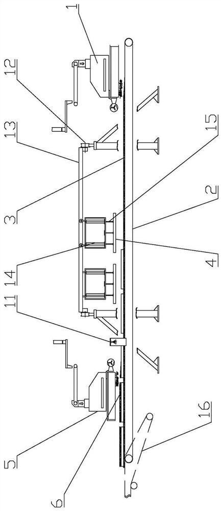 Fine material veneer processing artificial board paving process