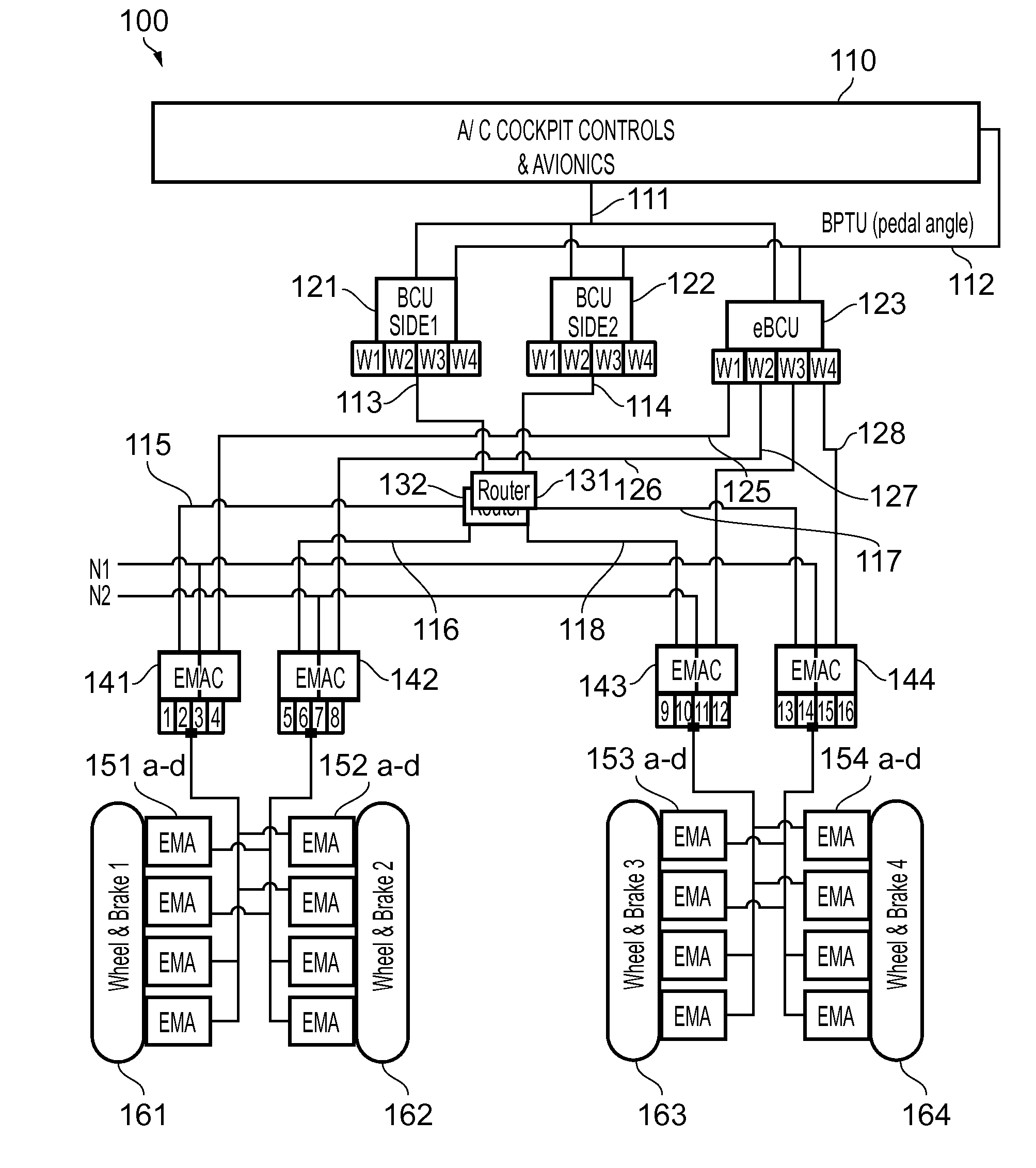 Aircraft electric braking system