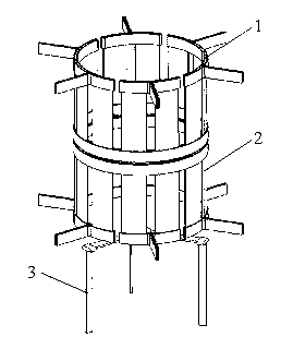 Sectional wolfram wire mesh heater for sapphire single crystal furnace