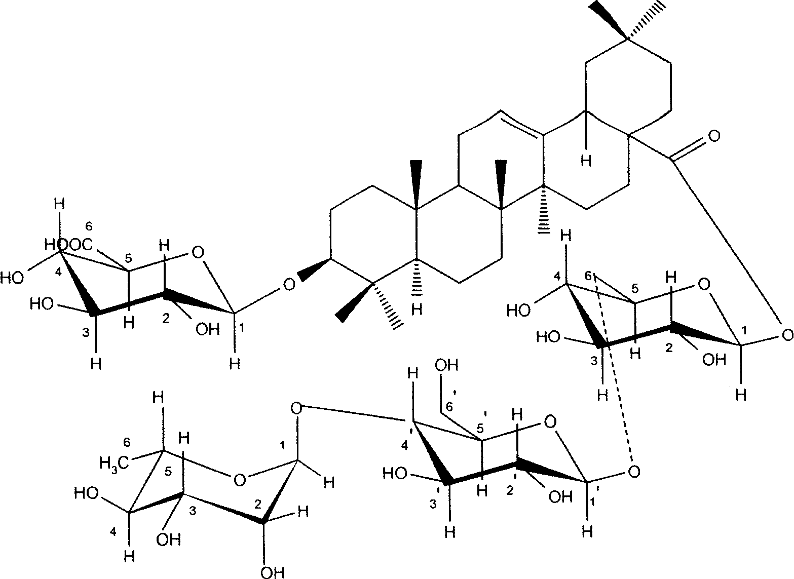 Main ingredient of anemone rhizome, preparation process and application thereof