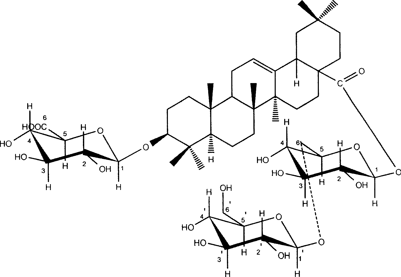 Main ingredient of anemone rhizome, preparation process and application thereof