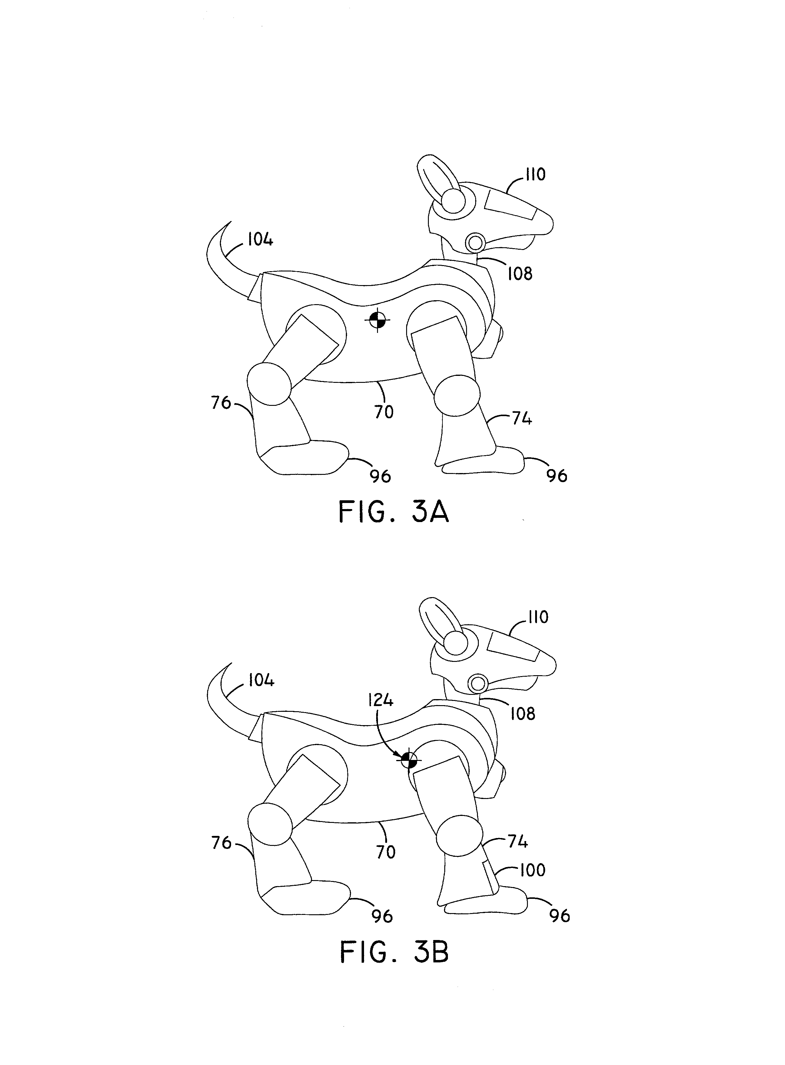 Self-stabilizing walking apparatus that is capable of being reprogrammed or puppeteered