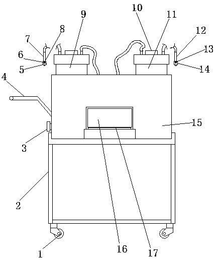 Clinical mammary abscess drainage cleaning device