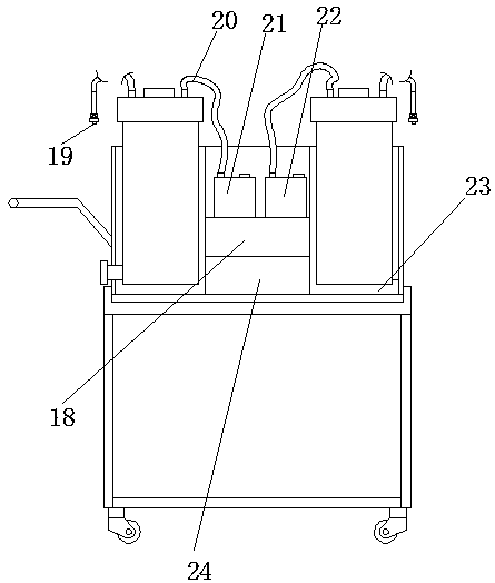 Clinical mammary abscess drainage cleaning device