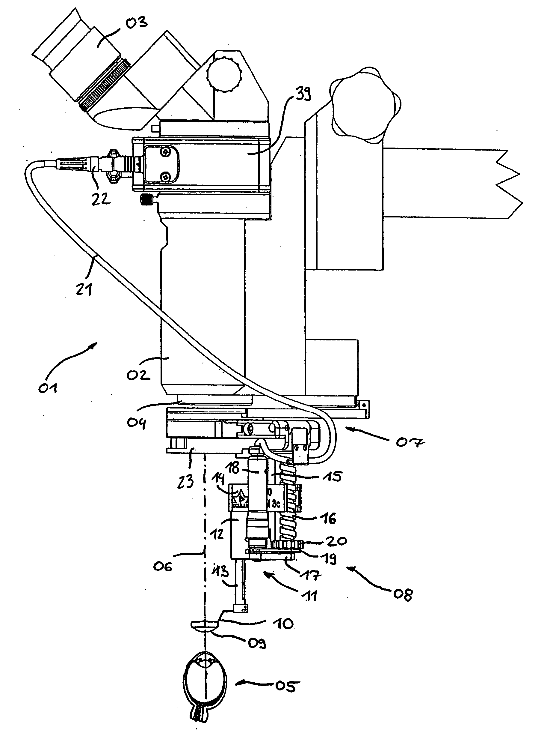 Optical device for releasable attachment to a microscope