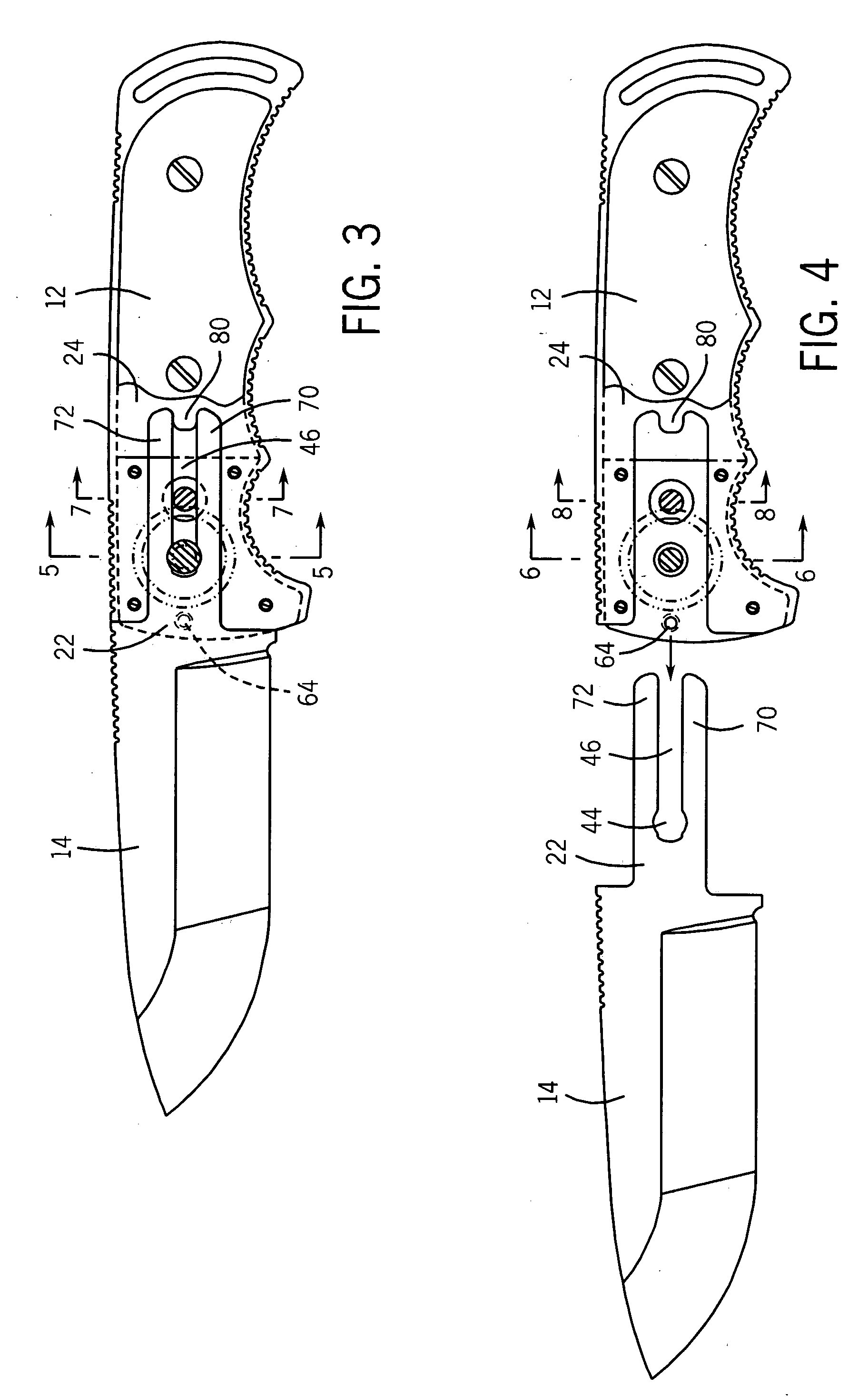 Exchangeable blade knife