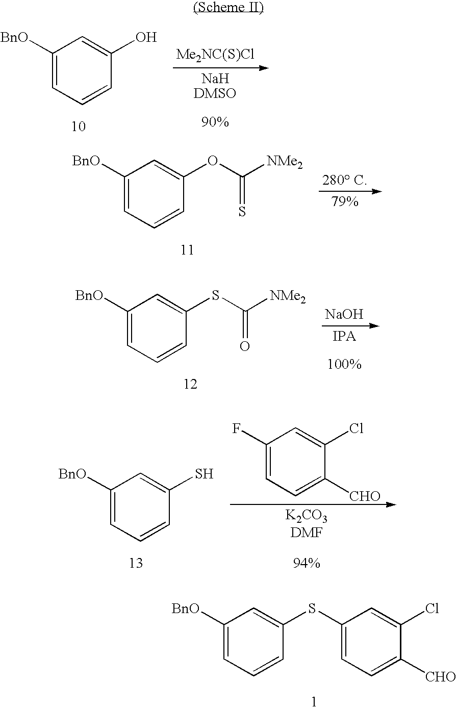 Process for Producing 2-Amino-2-[2-[4-(3-Benzyloxyphenylthio)-2-Chlorophenyl]Ethyl]-1,3-Propanediol Hydrochloride and Hydrates Thereof, and Intermediates in the Production Thereof