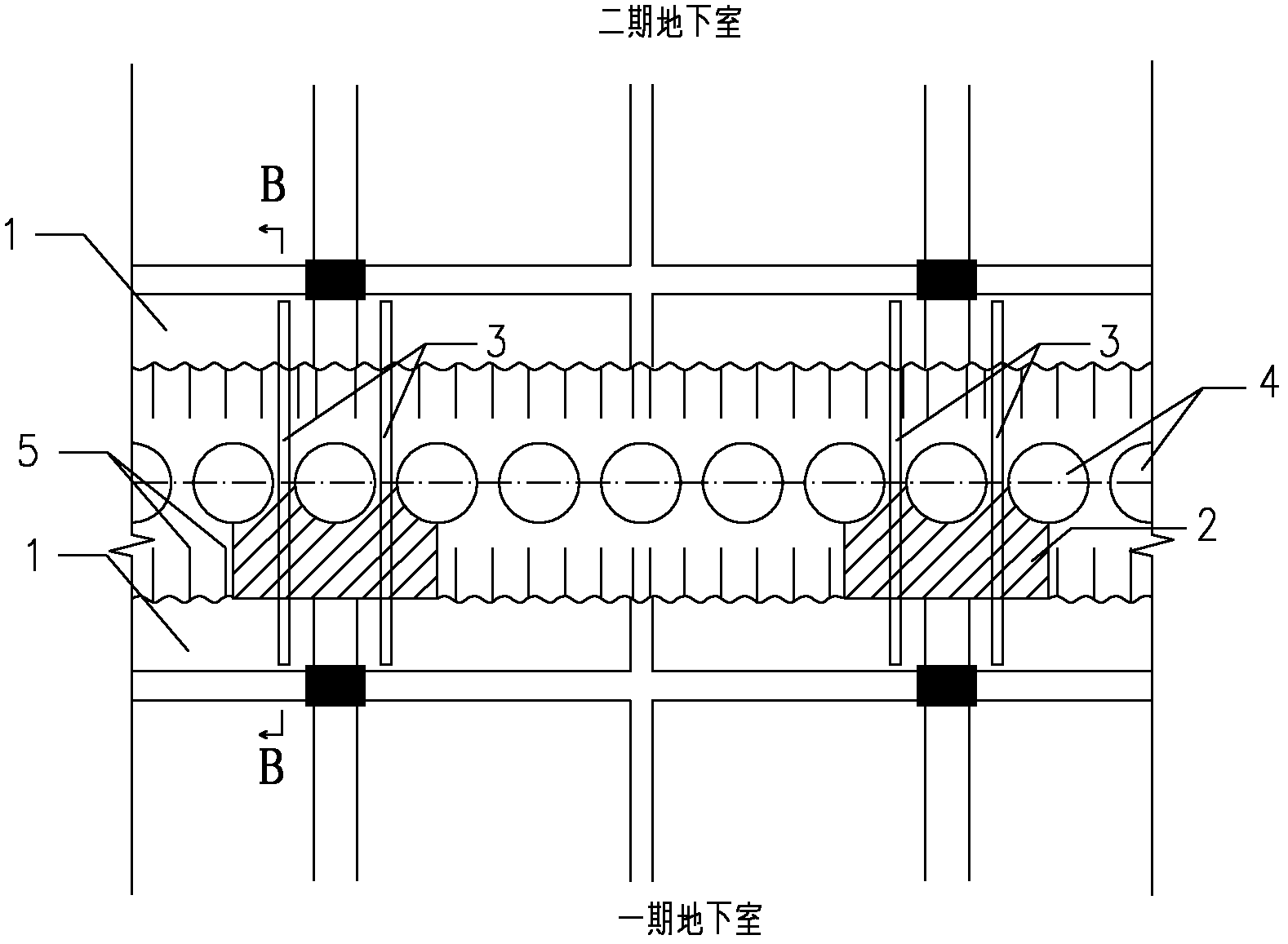 Supporter exchanging method for stage construction basement using cast-in-situ bored piles as separation palisade