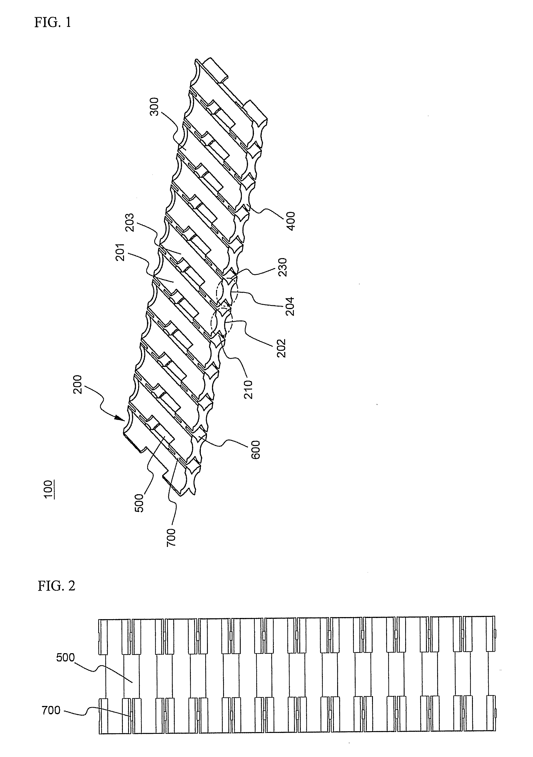 Spacer for production of battery pack