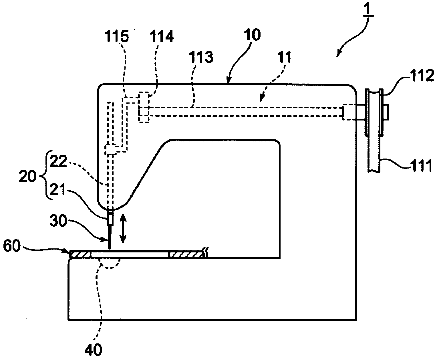 Machine and needle bar