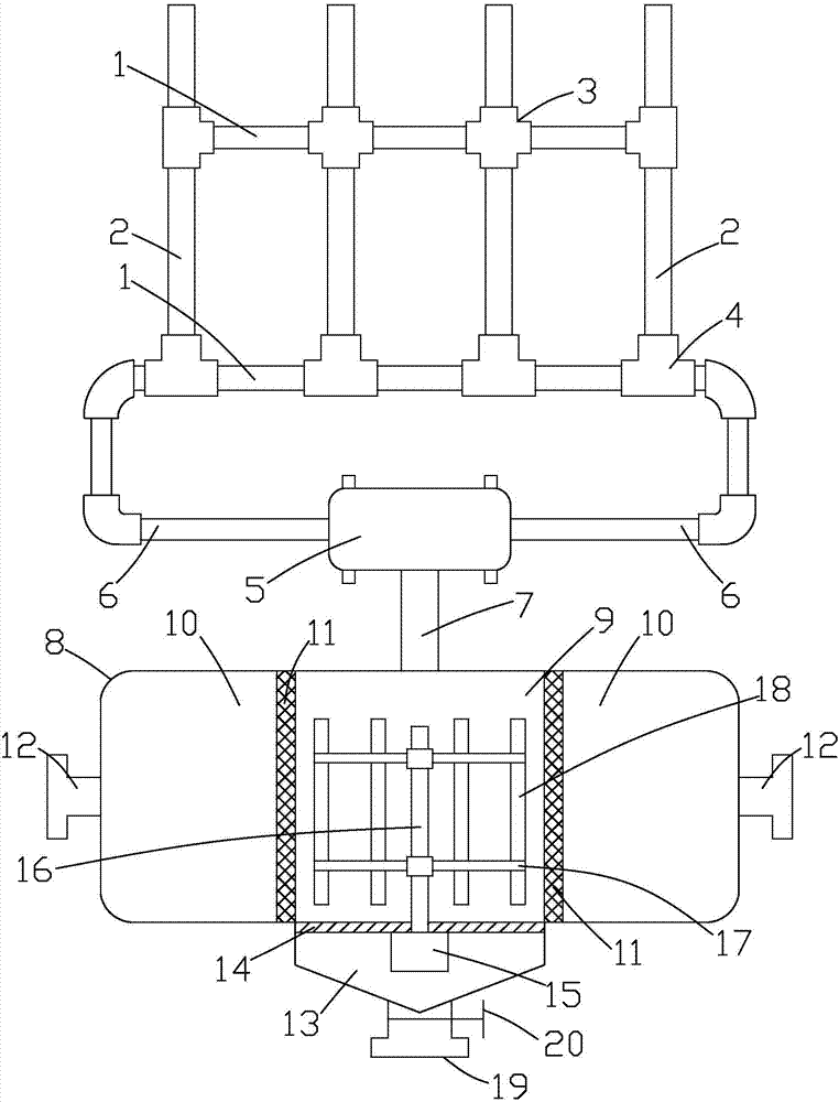 A drainage device and method for accelerating the drainage and consolidation speed of dredged silt